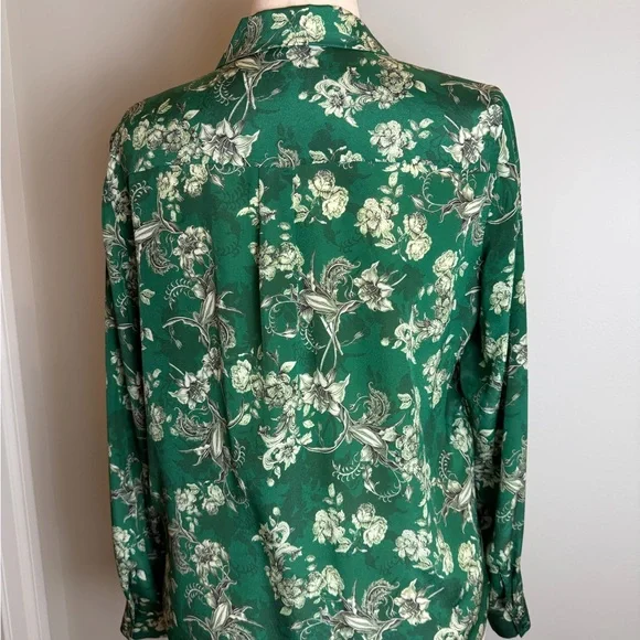 Alice + Olivia Green Floral Blouse - Gorgeous!! - Picture 4 of 7